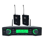 Roof R-203 2 Yaka 2 Kanal Kablosuz UHF Telsiz Mikrofon