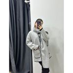 Room Butik Atkılı Kaşe Ceket Kadın - Standart - Gri