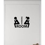 Room - Thinking Banyo Kapısı Sticker Yapıştırması