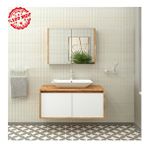 Roomart 2 Kapaklı Lavabolu 100 cm Asma Banyo Dolap Takımı