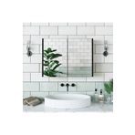 Roomart AD7 Kulpsuz 2 Kapaklı Ahşap Siyah Suntalam 80 cm Aynalı Banyo Üst Dolabı