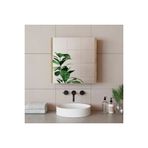 Roomart Ad7 Kulpsuz Tek Kapakli Ahsap-Mat Beyaz Mdf 60 Cm Aynali Banyo Ust Dolabi Banos1753