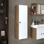 Roomart Ada Banyo Dolabı Mat Suntalam 110 cm Banyo Boy Dolabı - Atlantik Çam - Beyaz