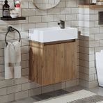 Roomart Ayaksız Tek Kapaklı Lavabolu 50 CM Banyo Dolabı