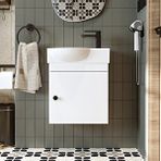 Roomart Ayaksız Tek Kapaklı Sağ Lavabolu 46 Cm Banyo Alt Dolabı