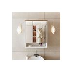 Roomart Banos Banyo Kulpsuz 2 Kapaklı Mat Beyaz Mdf 62 Cm Aynalı Banyo Üst Dolabı