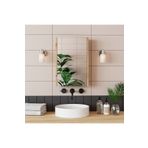 Roomart Banos Banyo Kulpsuz Tek Kapakli Atlantik-Beyaz 40 Cm Mini Aynali Banyo Ust Dolabi