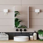 Roomart Banos Banyo Kulpsuz Tek Kapakli Mat Beyaz 40 Cm Mini Aynali Banyo Ust Dolabi