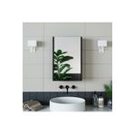 Roomart Banos Banyo Roomart Kulpsuz Tek Kapaklı Ahşap Siyah 40 cm Aynalı Banyo Üst Dolabı