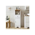 Roomart Banyo Dolabı Mdf 107 X 35 Cm Çekmeceli Banyo Boy Dolabı Mat Beyaz