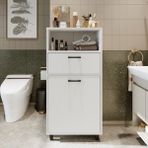 Roomart Çamaşır Sepetli Banyo Dolabı, Çok Amaçlı Çekmeceli Dolap 60 Cm Beyaz