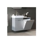 ROOMART Dubai Kapaklı ve Sepetli 92.2 cm Mdflam Banyo Dolabı, Lavabolu Banyo Alt Dolabı