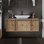 Roomart Gusto Ayaksız Lavabolu Mdf 120 Cm Çekmeceli Banyo Dolabı Çam