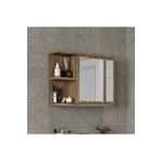 ROOMART Kulpsuz Tek Kapaklı Mat Suntalam 60 Cm Aynalı Banyo Üst Dolabı