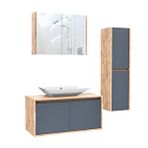 Roomart Lavabolu 100 cm Boy Dolaplı Banyo Dolabı