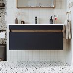 Roomart '' Lavabolu '' Atlantik- Antrasit Mat Mdf 100 Cm Banyo Dolabı Çok Renkli