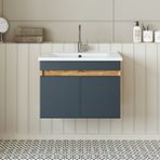 Roomart Lavabolu Atlantik - Antrasit Mat Mdf 65 cm Banyo Dolabı