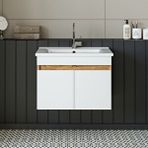 Roomart '' Lavabolu '' Atlantik-beyaz Mat Mdf 65 Cm Banyo Alt Dolabı