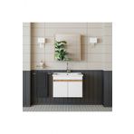 Roomart '' Lavabolu '' Atlantik-beyaz Mat Mdf 65 Cm Banyo Alt Dolap + Aynalı Üst Dolap