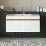 Roomart '' Lavabolu '' Atlantik-beyaz Mdf 100 Cm Banyo Alt Dolabı Atlantik Çam - Beyaz