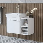 Roomart Likya Ayaksız Tek Kapaklı Açık Raflı Lavabolu 72 Cm Banyo Dolabı Alt, Lavabolu Alt Banyo Dolabı Beyaz