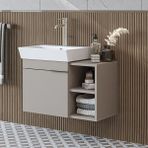 Roomart Likya Ayaksız Tek Kapaklı Açık Raflı Lavabolu 72 cm Banyo Dolabı Alt, Lavabolu Alt Banyo Dolabı - Kum Taşı