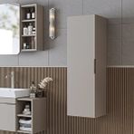 Roomart Likya Banyo Dolabı Mat Mdflam 114 Cm Banyo Boy Dolabı Kumtaşi Beyaz