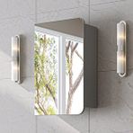 Roomart Likya Kulpsuz Tek Kapaklı Aynalı Mdflam 45 Cm Aynalı Banyo Üst Dolabı Kül Gri