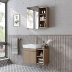 Roomart Likya Mdflam Lavabolu Banyo Dolabı Takımı, 72 cm Lavabolu Banyo Alt Dolabı + Üst Dolabı