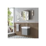 ROOMART Likya Mdflam Tek Kapaklı Lavabolu 49 Cm Banyo Dolabı + Üst Dolabı, Mini Lavabolu Banyo Dolabı Takımı