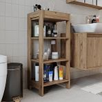 Roomart Moka Suntalam Banyo Rafı Malzeme Dolabı 4 Raflı Çok Amaçlı Dolap Raf 90 Cm Çam