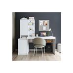 ROOMART Nora Bilgisayar Masası, Raflı Çalışma Masası , Çalışma Ofis Masası Sol Dolaplı, Bilgisayar Masası