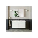 Roomart Roomart Al3 Ayaksiz 2 Kapakli Lavabolu Beyaz Mdf 100 Cm Banyo Dolabi Aynali Ust Dolabi