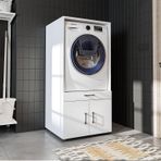 Roomart Tek Çekmeceli Ve Kapaklı Çamaşır Ve Kurutma Makinesi Dolabı, Banyo Dolabı
