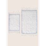 Root 2’li Takım Banyo Paspası %100 Pamuk 40x60+60x90 cm Açık Mavi
