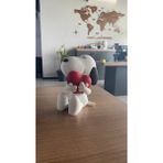 Root Made Sevimli Köpek Snoopy Dekoratif Biblo Masa Konsol Süsü Kalp Tutan Snoopy Kitaplık Dekor