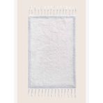 Root Tekli Banyo Paspası %100 Pamuk 50x80 cm Açık Mavi