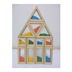 Root Wooden Toys Waldorf Ahşap Oyuncak 12'li Kumlu Rainbow Blokları