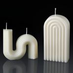 Roowest 2 Adet Estetik Mum Bükümlü Mum Trend Mumlar Kemer Şekilli Mumlar Minimalist Geometrik Şekilli Mumlar Soya Balmumu Kokulu Mum Sanat Dekoratif S Şekilli Mum Düğün Noel Doğum Günü Hediyesi için