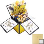 ROPCIA Doğum Günün Kutlu Olsun Pop-Up Kartı, Kadınlar Erkekler için 3D Açılır Tebrik Kartı, Kız Erkek Çocuklar için Komik Doğum Günü Hediyesi, Onun için Doğum Günü Kartı, Aile ve Arkadaşlar için Benzersiz