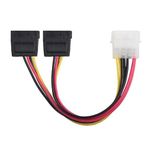 Ropcomp 4-Pin Molex Erkek - 15-Pin SATA Güç Dönüştürücü ve Çoklayıcı Kablo
