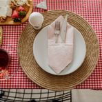 Rope Decor 30Cm 6 Kişilik Amerikan Servis / Tabak Altlığı / Supla Seti/Hasır Supla/Servis Altı Supla/Sunum Seti