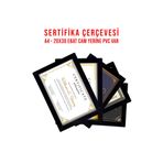 ropİİ 5 Adet A4 Çerçeve Siyah Pvcli 21x30 Sertifika Için Çerçeve Diploma Için Çerçeve Belge Için Çerçeve