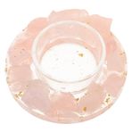 RORPOIR 1 Set Mumluk Reçine El Sanatları Tealight Tabak Tutucu Kristal Taşlarla Ev Oturma Odası Yatak Odası Yemek Odası Dekoru Mumsuz