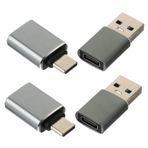 RORPOIR 4 Adet Usb3.0 - Type-c Dönüştürücü Usb - Usbc-c Adaptörü Alüminyum Alaşımlı Kabuk Uyumlu Kulaklıklar Küçük Ve Taşınabilir