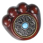 RORPOIR Cat Claw Taşıma Plakası Sevimli Kedi Pençeler Masaüstü Süsü Çalışma Masası Mini Gerçekçi Retro Ev Oyulmuş Heykel Hayvan Masaüstü Dekorasyonu Sandal Ağacı