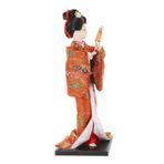 RORPOIR geyşa bebek çocuk oyuncak mini süsler takı süsler royale kimono siyah bebek Film bebeği hareket ettirmek için yapıldı japon masaüstü süsü japon masaüstü süslemeleri Alçı