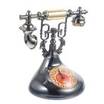 RORPOIR telefon saati klasik oyuncaklar eski masaüstü saati Ofis telefonu retro telefon dekoratif objeler dijital saat dekorasyon Ev Süslemesi masa saati Elektronik bileşen Black