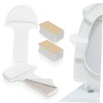RORPOIR Temiz Banyo Kullanımı İçin Yükselticili Beyaz Klozet Oturağı Tutucu Aksesuarı