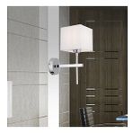 Rory Tekli Beyaz Şapkalı Krom Duvar Lambası Yatak Odası-yatak Başı-banyo Için Modern Aplik